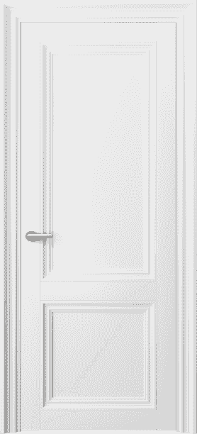 Дверь межкомнатная 2523 БШ . Цвет Белый шёлк. Материал Ciplex ламинатин. Коллекция Centro. Картинка.
