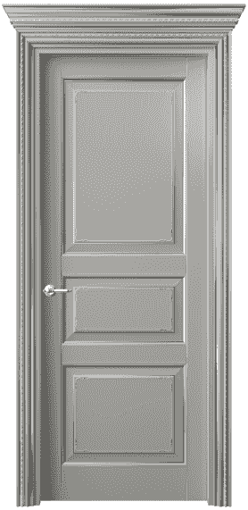 Дверь межкомнатная 6231 БНСРС. Цвет Бук нейтральный серый серебро. Материал  Массив бука эмаль с патиной. Коллекция Royal. Картинка.