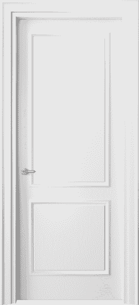 Дверь межкомнатная 8121 МБЛ . Цвет Матовый белоснежный. Материал Гладкая эмаль. Коллекция Paris. Картинка.