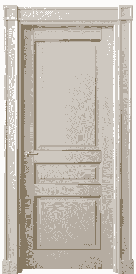 Дверь межкомнатная 6305 БСБЖП. Цвет Бук светло-бежевый с позолотой. Материал  Массив бука эмаль с патиной. Коллекция Toscana Plano. Картинка.