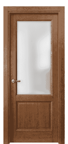 Дверь межкомнатная 1422 ДБК САТ. Цвет Дуб коньяк. Материал Шпон ценных пород. Коллекция Galant. Картинка.