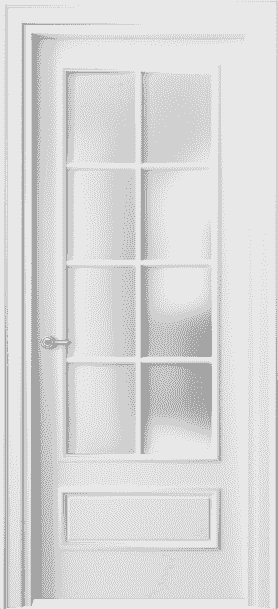Дверь межкомнатная 8112 МБЛ САТ. Цвет Матовый белоснежный. Материал Гладкая эмаль. Коллекция Paris. Картинка.