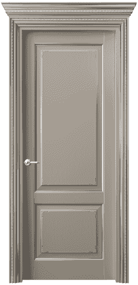 Дверь межкомнатная 6211 ББСКС. Цвет Бук бисквитный серебро. Материал  Массив бука эмаль с патиной. Коллекция Royal. Картинка.