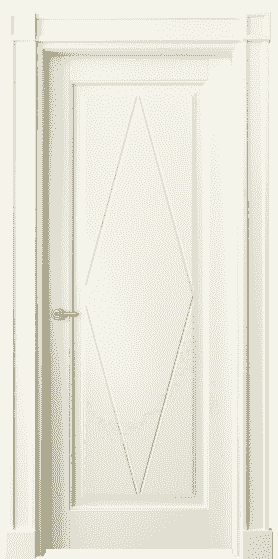 Дверь межкомнатная 6341 МБМ. Цвет Бук молочно-белый. Материал Массив бука эмаль. Коллекция Toscana Rombo. Картинка.