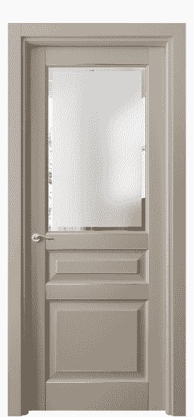 Дверь межкомнатная 0710 ББСКП САТ-Ф. Цвет Бук бисквитный с позолотой. Материал  Массив бука эмаль с патиной. Коллекция Lignum. Картинка.