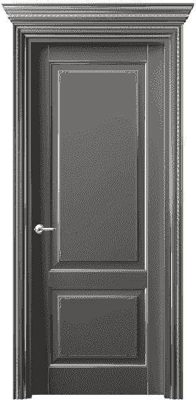 Дверь межкомнатная 6211 БКЛСС. Цвет Бук классический серый серебро. Материал  Массив бука эмаль с патиной. Коллекция Royal. Картинка.