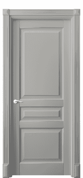 Дверь межкомнатная 0711 БНСРС. Цвет Бук нейтральный серый серебро. Материал  Массив бука эмаль с патиной. Коллекция Lignum. Картинка.