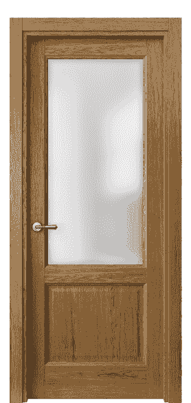 Дверь межкомнатная 1422 ДЯН САТ. Цвет Дуб янтарный. Материал Шпон ценных пород. Коллекция Galant. Картинка.