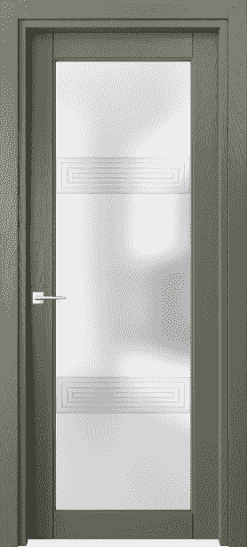 Дверь межкомнатная 6112 ДОТ САТ. Цвет Дуб оливковый тёмный. Материал Массив дуба эмаль. Коллекция Ego. Картинка.
