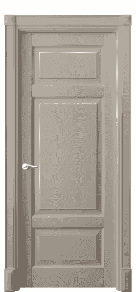 Дверь межкомнатная 0721 ББСКС. Цвет Бук бисквитный серебро. Материал  Массив бука эмаль с патиной. Коллекция Lignum. Картинка.