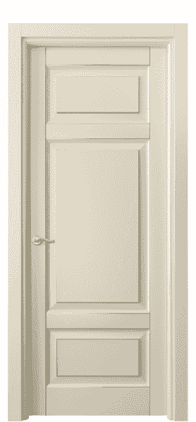 Дверь межкомнатная 0721 БМЦП. Цвет Бук марципановый позолота. Материал  Массив бука эмаль с патиной. Коллекция Lignum. Картинка.