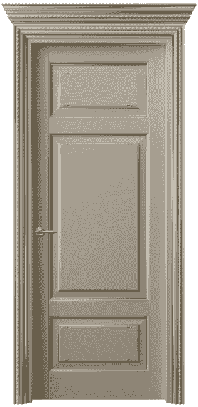 Дверь межкомнатная 6221 ББСКП. Цвет Бук бисквитный позолота. Материал  Массив бука эмаль с патиной. Коллекция Royal. Картинка.