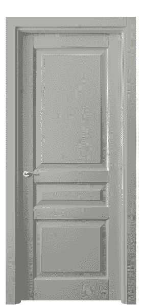 Дверь межкомнатная 0711 БНСРП. Цвет Бук нейтральный серый позолота. Материал  Массив бука эмаль с патиной. Коллекция Lignum. Картинка.