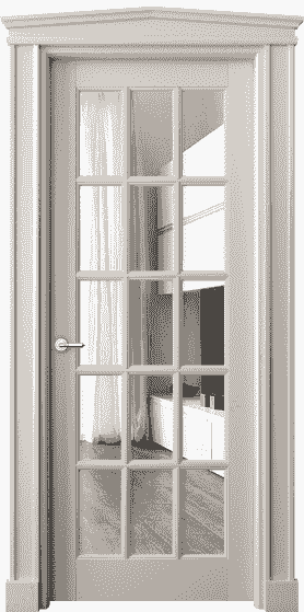 Дверь межкомнатная 6311 БСБЖ Зеркало. Цвет Бук светло-бежевый. Материал Массив бука эмаль. Коллекция Toscana Grigliato. Картинка.