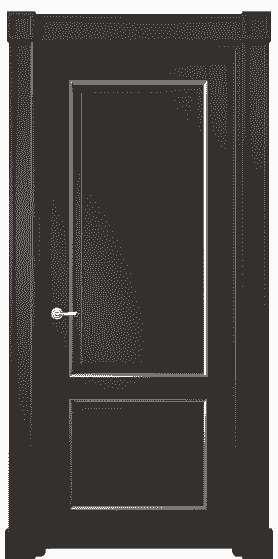 Дверь межкомнатная 6303 БАНС. Цвет Бук антрацит с серебром. Материал  Массив бука эмаль с патиной. Коллекция Toscana Plano. Картинка.