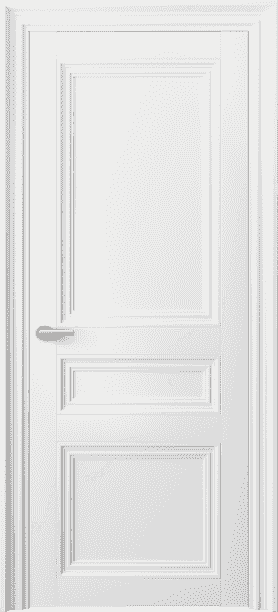 Дверь межкомнатная 2537 БШ . Цвет Белый шёлк. Материал Ciplex ламинатин. Коллекция Centro. Картинка.