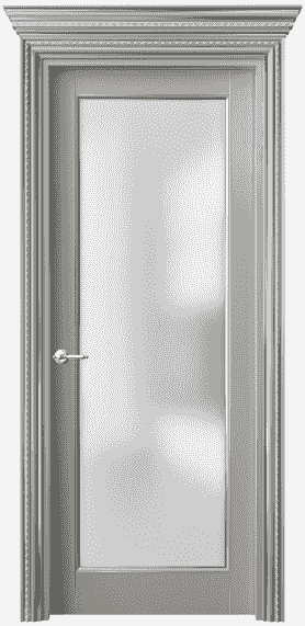 Дверь межкомнатная 6202 БНСРС САТ. Цвет Бук нейтральный серый серебро. Материал  Массив бука эмаль с патиной. Коллекция Royal. Картинка.
