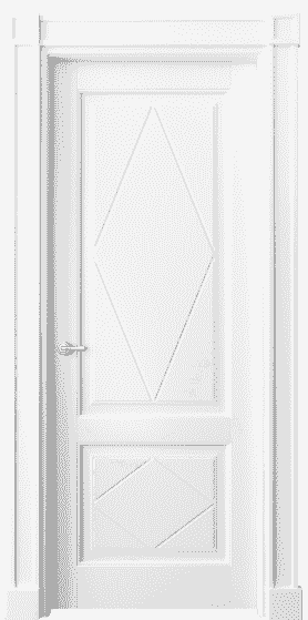 Дверь межкомнатная 6343 ББЛ . Цвет Бук белоснежный. Материал Массив бука эмаль. Коллекция Toscana Rombo. Картинка.