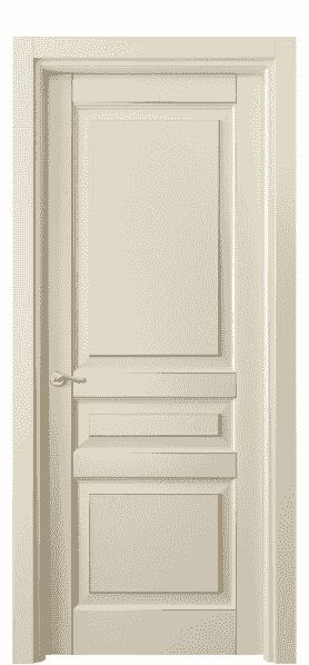 Дверь межкомнатная 0711 БМЦП. Цвет Бук марципановый позолота. Материал  Массив бука эмаль с патиной. Коллекция Lignum. Картинка.