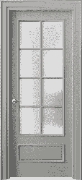 Дверь межкомнатная 8112 МНСР САТ. Цвет Матовый нейтральный серый. Материал Гладкая эмаль. Коллекция Paris. Картинка.
