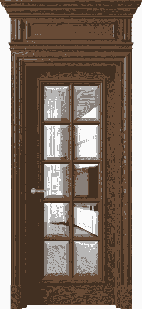 Дверь межкомнатная 7310 ДКШ.М ДВ ЗЕР Ф. Цвет Дуб каштановый матовый. Материал Массив дуба матовый. Коллекция Antique. Картинка.
