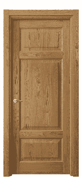 Дверь межкомнатная 0721 ДМД.Б . Цвет Дуб медовый брашированный. Материал Массив дуба брашированный. Коллекция Lignum. Картинка.