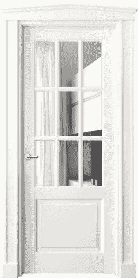 Дверь межкомнатная 6312 БЖМ ЗЕР. Цвет Бук жемчуг. Материал Массив бука эмаль. Коллекция Toscana Grigliato. Картинка.