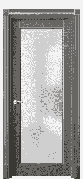 Дверь межкомнатная 0700 БКЛСС САТ. Цвет Бук классический серый серебро. Материал  Массив бука эмаль с патиной. Коллекция Lignum. Картинка.