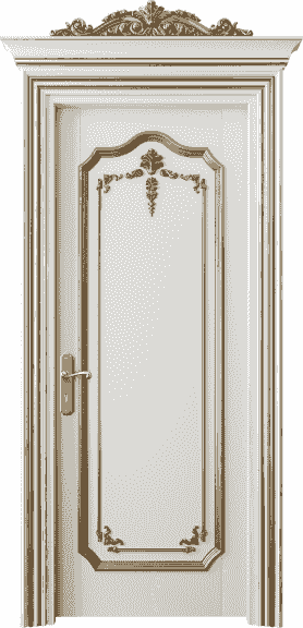 Дверь межкомнатная 6601 БСРЗА. Цвет Бук серый золотой антик. Материал Гладкая Эмаль с Эффектами (Золото). Коллекция Imperial. Картинка.