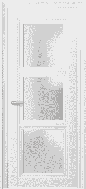 Дверь межкомнатная 2504 МБЛ САТ. Цвет Матовый белоснежный. Материал Гладкая эмаль. Коллекция Centro. Картинка.