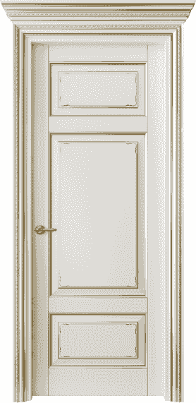 Дверь межкомнатная 6221 БЖМЗ . Цвет Бук жемчуг с золотом. Материал  Массив бука эмаль с патиной. Коллекция Royal. Картинка.